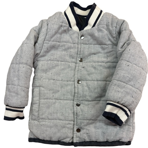 Cat & Jack Boys Reversible Fall/Winter Bomber Full Snap Jacket Playcoat 3T-4T - Picture 2 of 10
